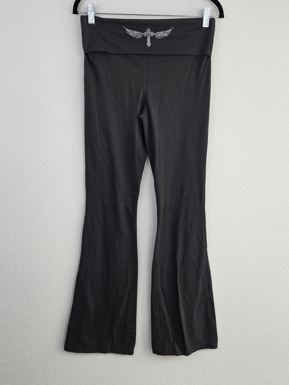 Gray Urban Weekend Folded Flare Leggings